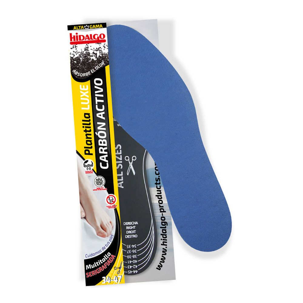 PLANTILLA PARA CALZADO LUXE CARBÓN ACTIVO RECORTABLE