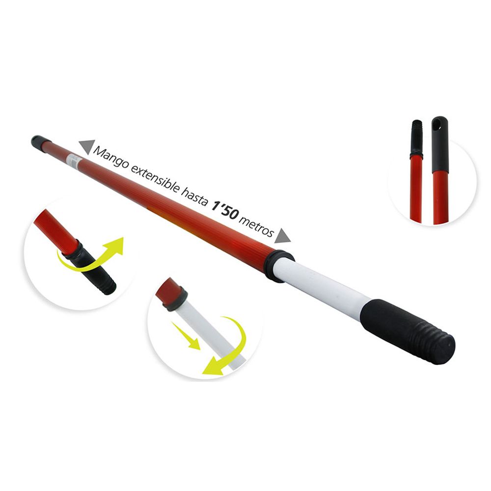 MANGO METÁLICO EXTENSIBLE 86 -150 cm ROSCA Ø22 mm