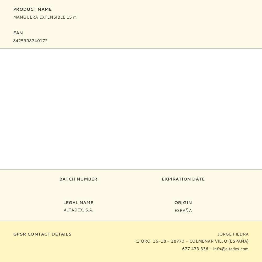 MANGUERA EXTENSIBLE Ø12 mm, ½ pulg, 15 m gallery 6