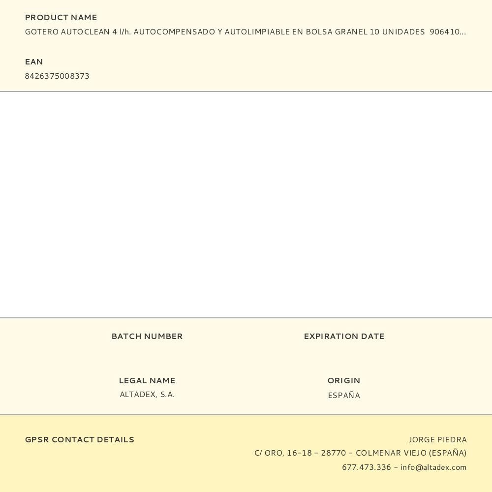 GOTEROS AUTOCLEAN 4 l/h, 10 uds gallery 2