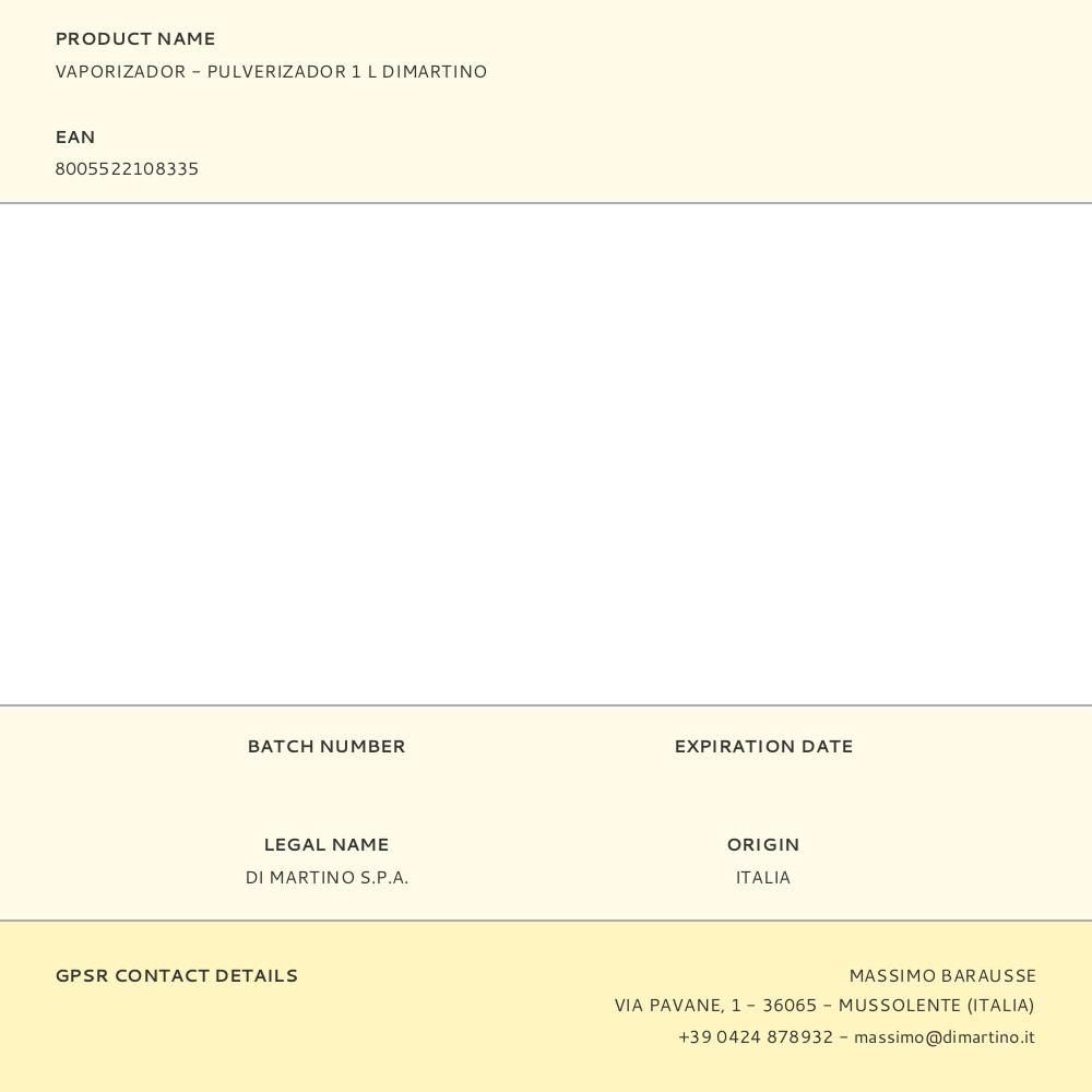 PULVERIZADOR DE POLIETILENO, Ø40 x 32,5 cm, 1 L gallery 1