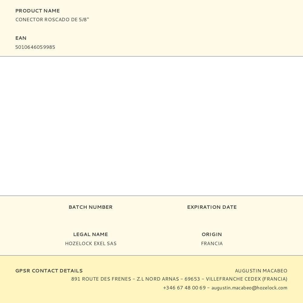 CONECTOR ROSCADO HEMBRA 5/8 pulg, BLISTER gallery 0