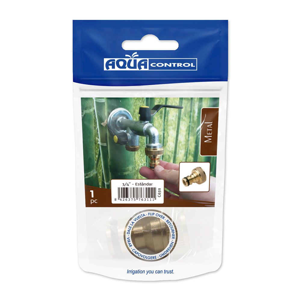 CONECTOR ROSCADO HEMBRA DE LATÓN ¾ pulg, BLISTER gallery 0