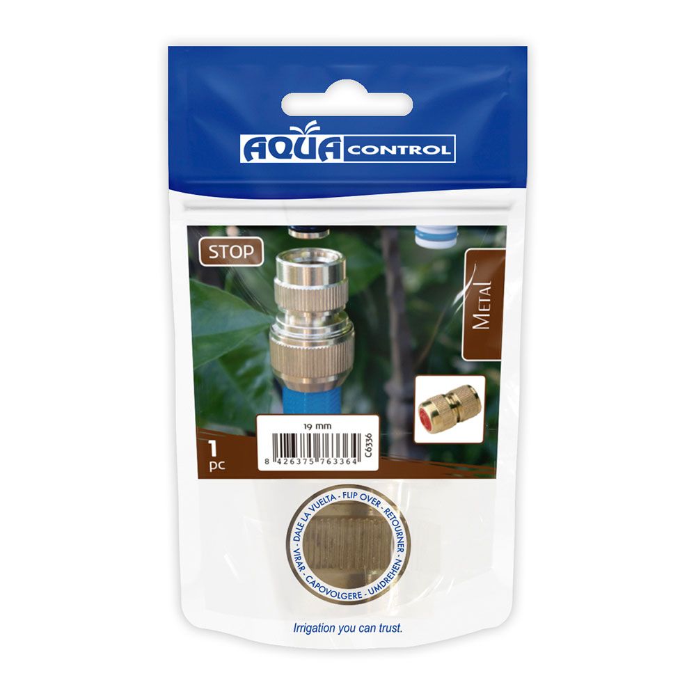 CONECTOR RÁPIDO DE MANGUERA DE LATÓN STOP ¾ pulg gallery 0