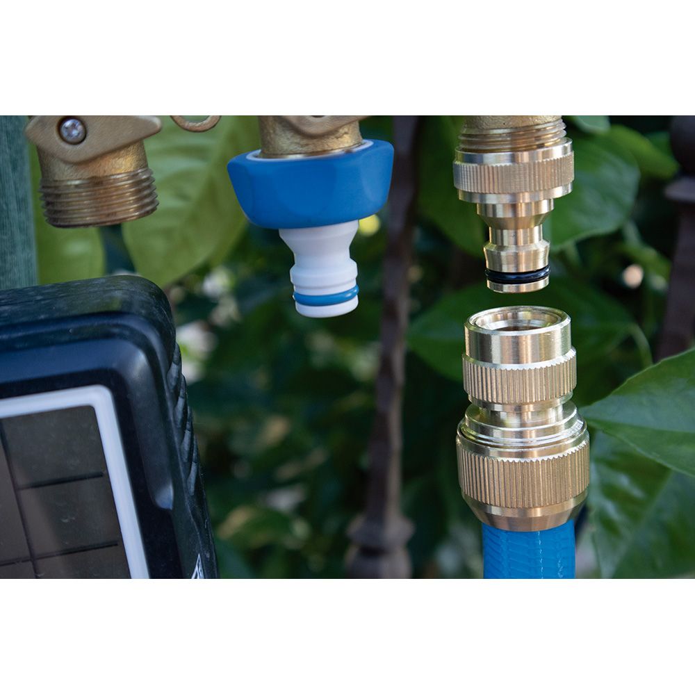 CONECTOR RÁPIDO DE MANGUERA DE LATÓN STOP ¾ pulg gallery 1