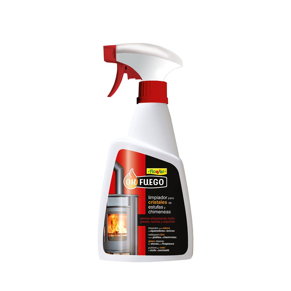 OKFUEGO LIMPIADOR PARA CRISTALES DE ESTUFAS Y CHIMENEAS, 500 ml