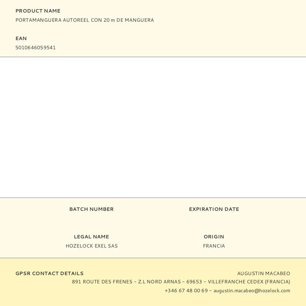 ENROLLADOR DE MANGUERA AUTOMÁTICO AUTOREEL 20 m gallery 1