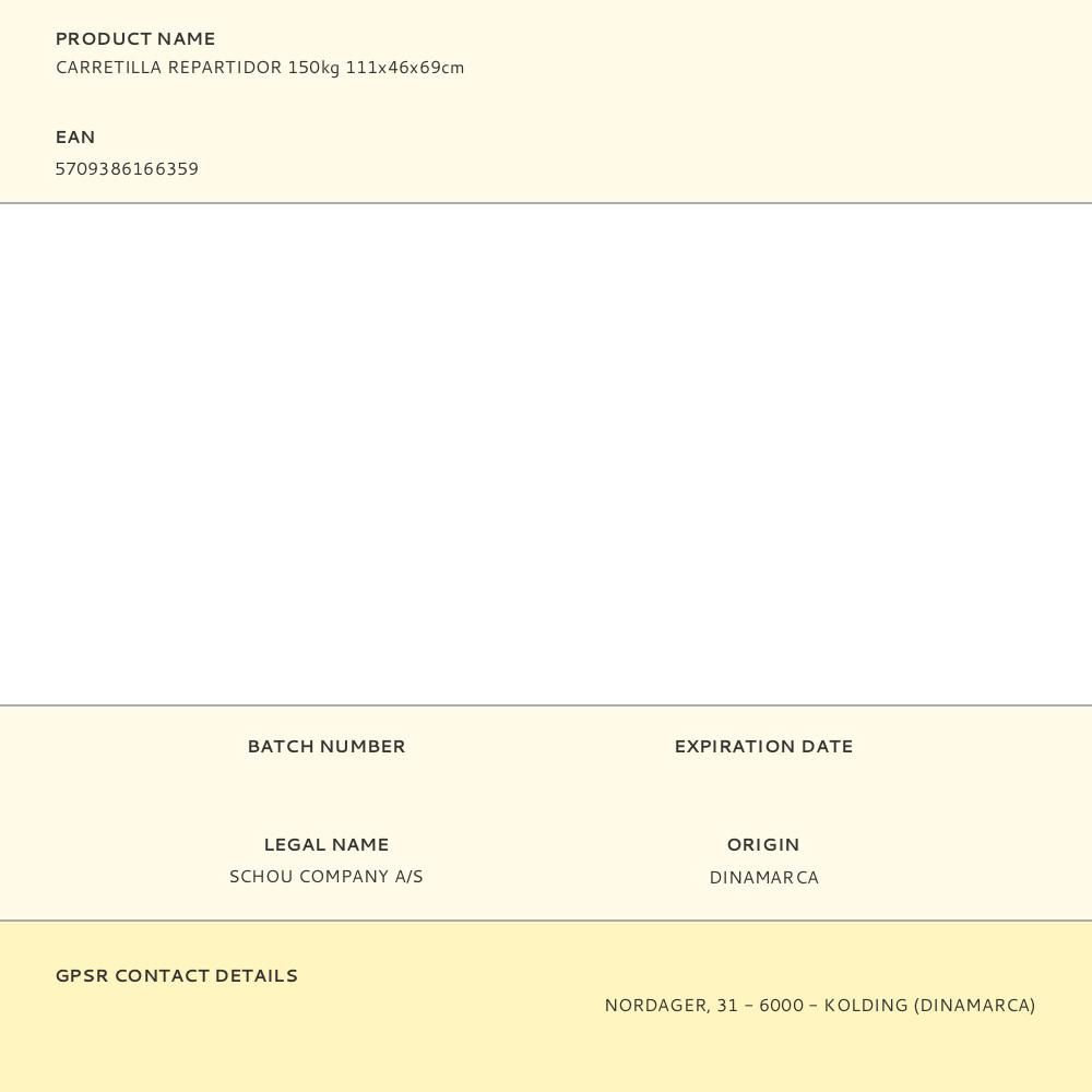 CARRETILLA REPARTIDOR 150kg 111x46x69cm gallery 2