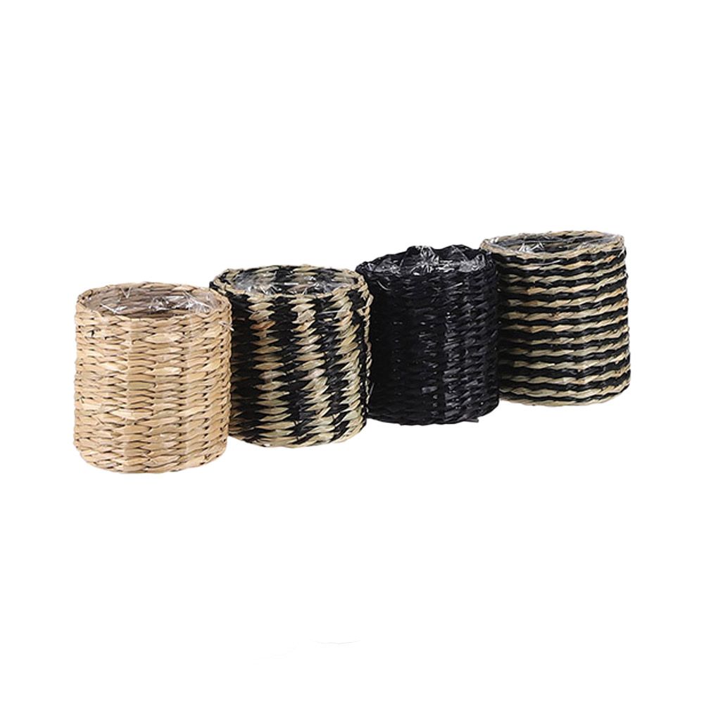 CESTO MODELO ALEXIS NEGRO Y BEIGE, MODELOS VARIADOS, Ø7 x 7 cm