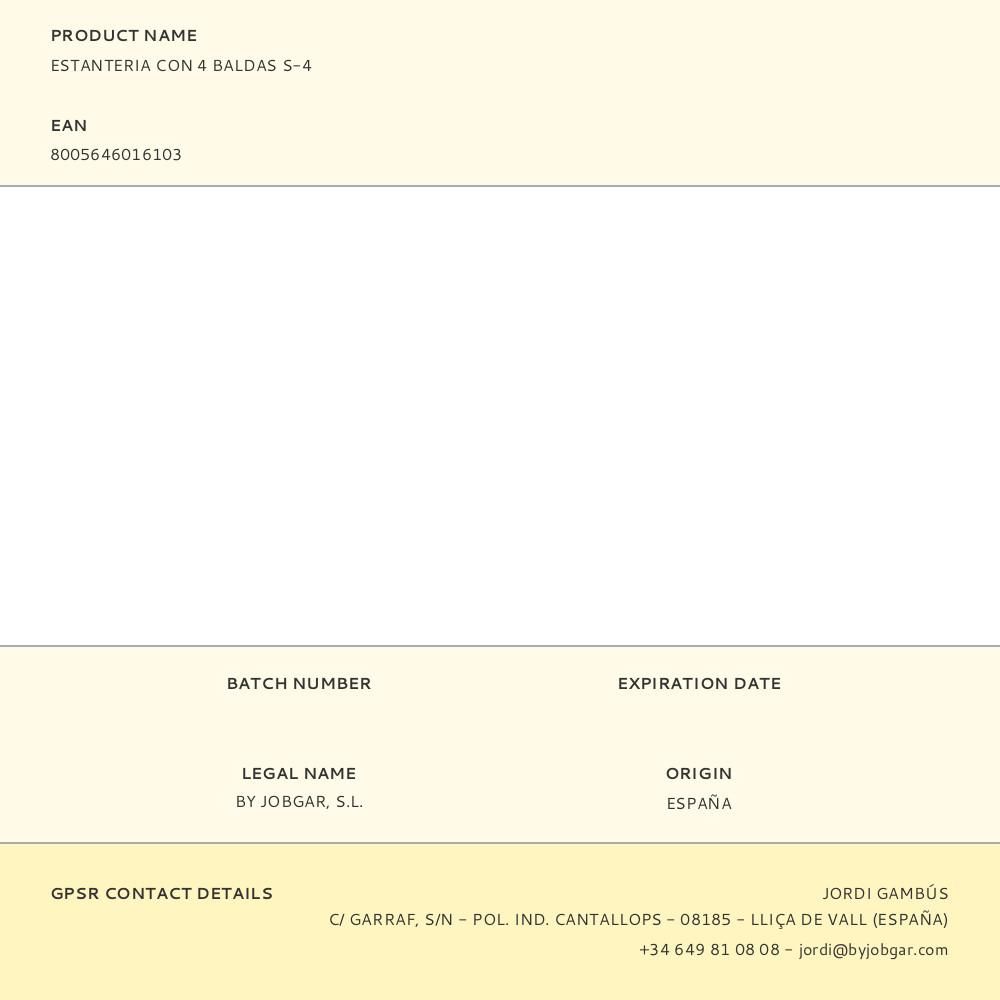 ESTANTERIA CON 4 BALDAS S-4 gallery 2