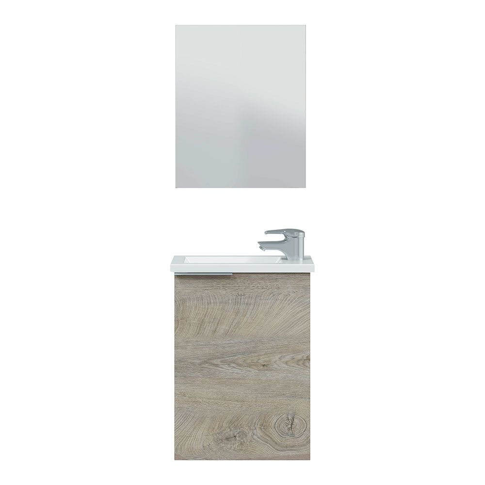 MUEBLE 40 1 PUERTA+ ESPEJO + LAVABO COMPACT gallery 0