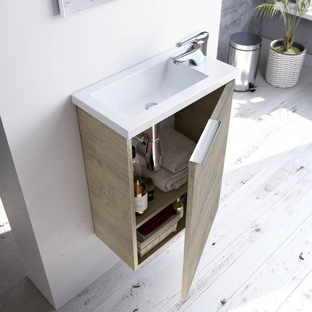 MUEBLE 40 1 PUERTA+ ESPEJO + LAVABO COMPACT gallery 3