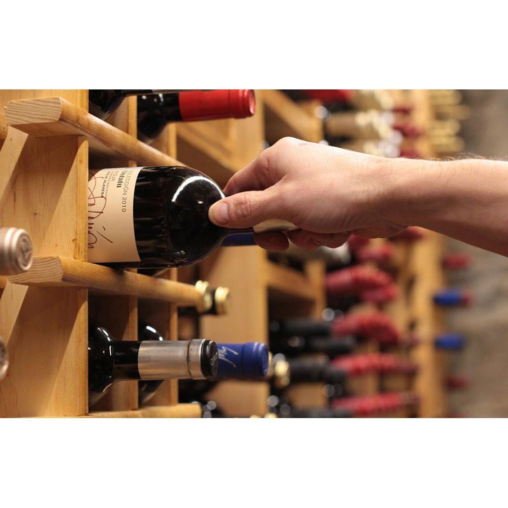 BOTELLERO DE PINO MACIZO EVOLUTIVO RIOJA PARA 36 BOTELLAS 75 x 22 x 75 cm gallery 0
