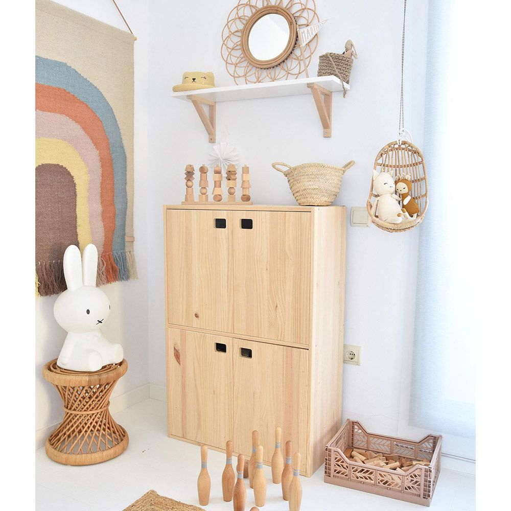 MUEBLE DINAMIC 4 PUERTAS PINO MACIZO 105,4 x 70,8 x 33 cm gallery 0