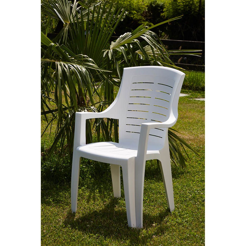 SILLA APILABLE TALIA COLOR BLANCO RESPALDO ALTO 55 x 60 x 91 cm gallery 0