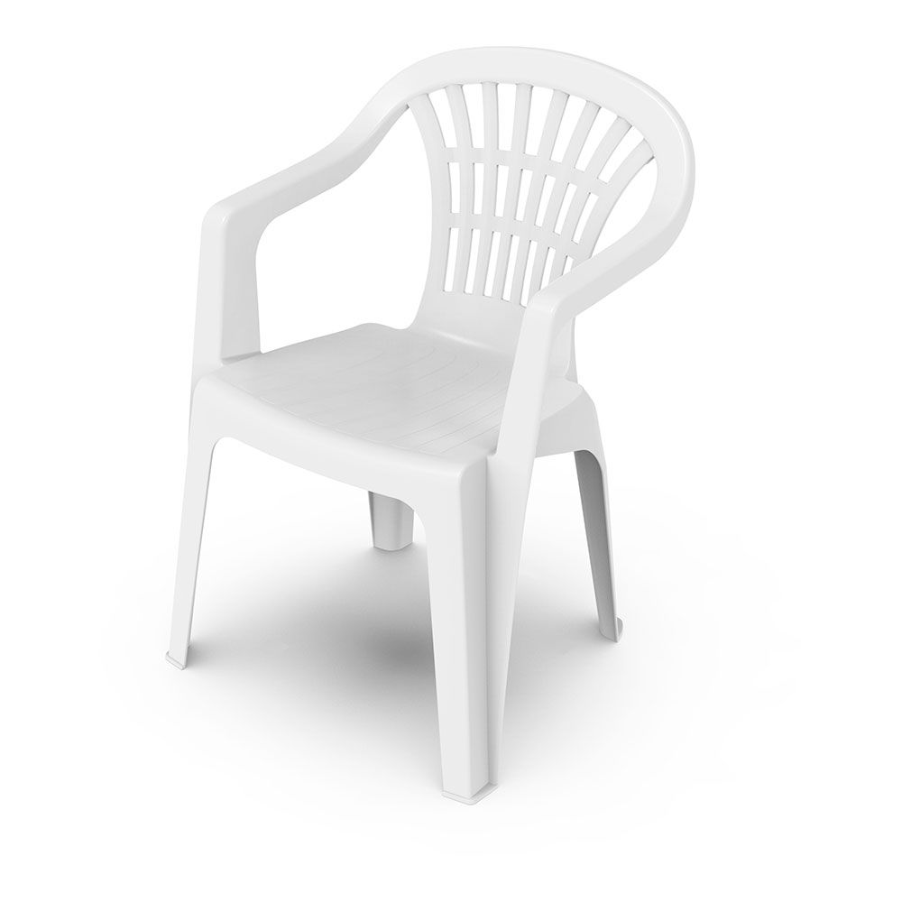 SILLA APILABLE LYRA COLOR BLANCO RESPALDO BAJO 56 x 54 x 80 cm