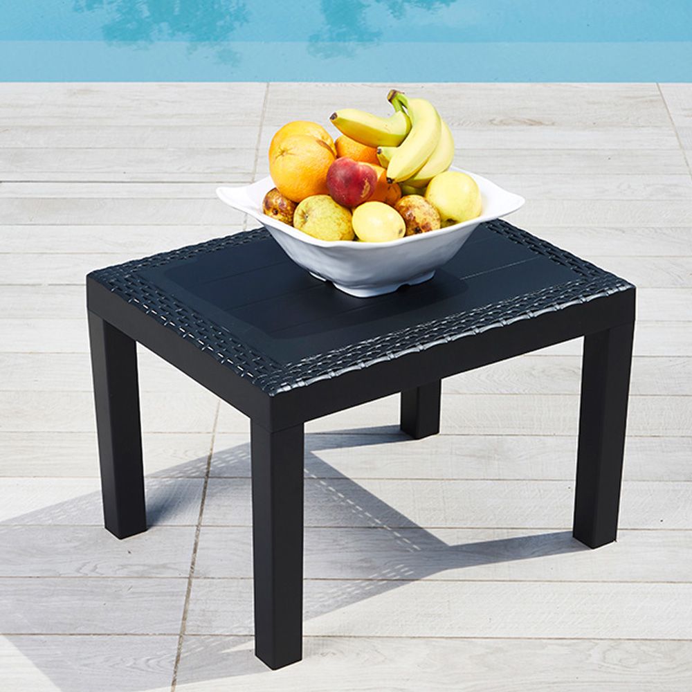 MESA AUXILIAR JACK COLOR ANTRACITA PARA EXTERIOR 59 x 46 x 40 cm gallery 1