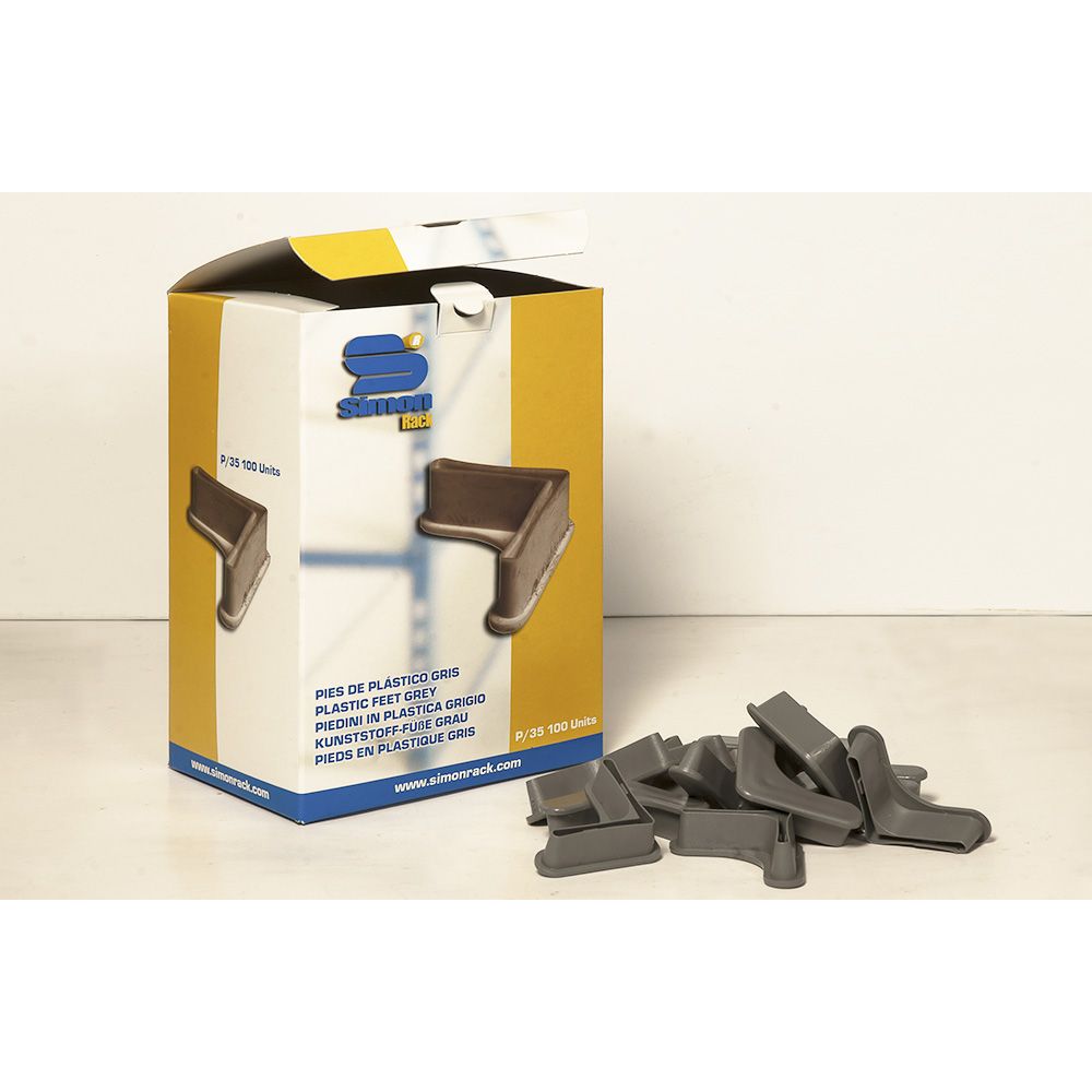 CAJA 100 UND. PIES P/40 GRIS. SIMON RACK gallery 0