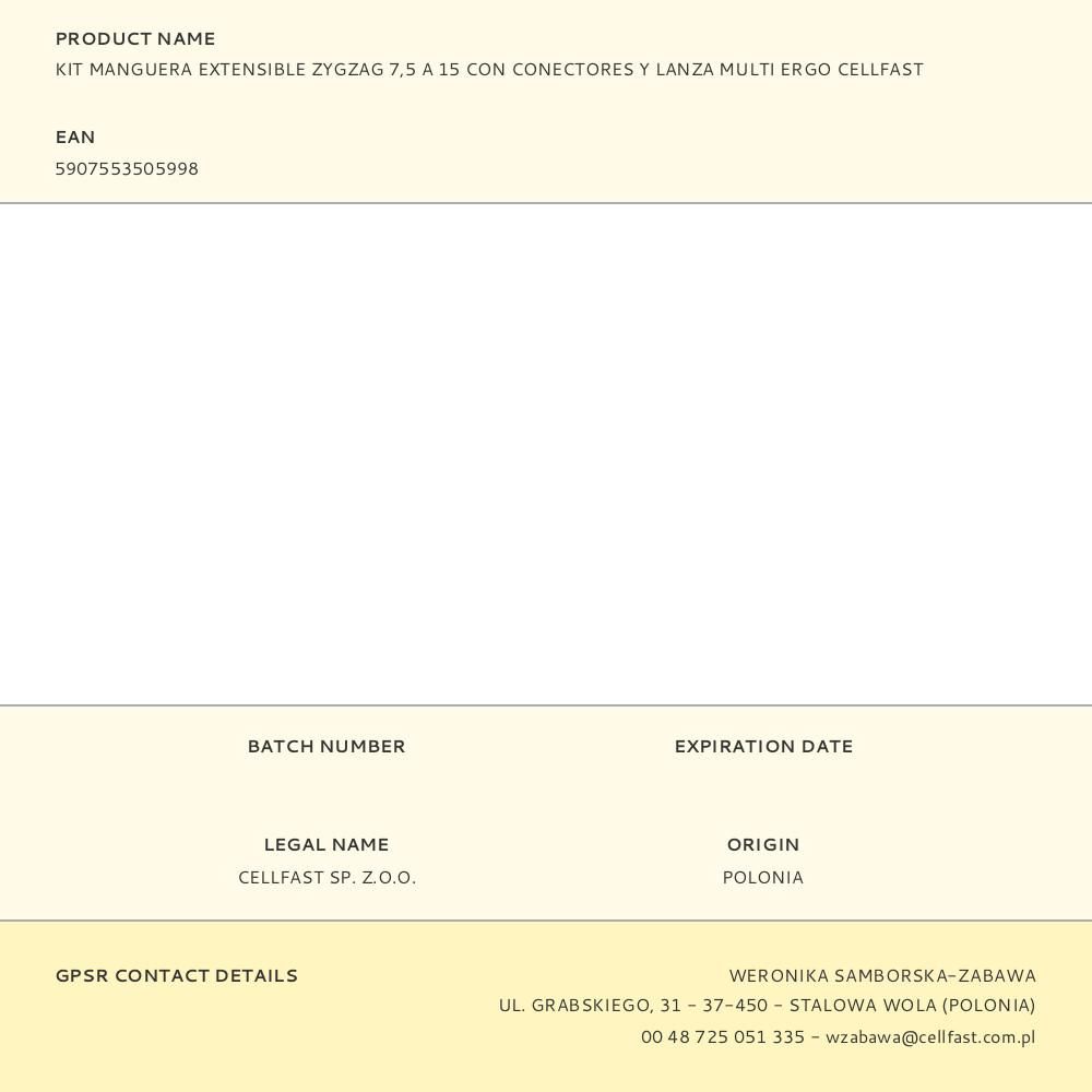 KIT MANGUERA EXTENSIBLE ZYGZAG 7,5 - 15 m gallery 2