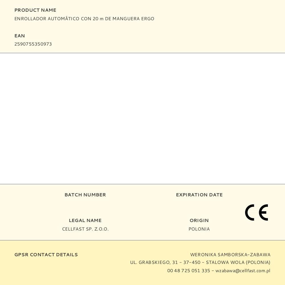 ENROLLADOR DE MANGUERA AUTOMÁTICO ENERGO 20 m gallery 3