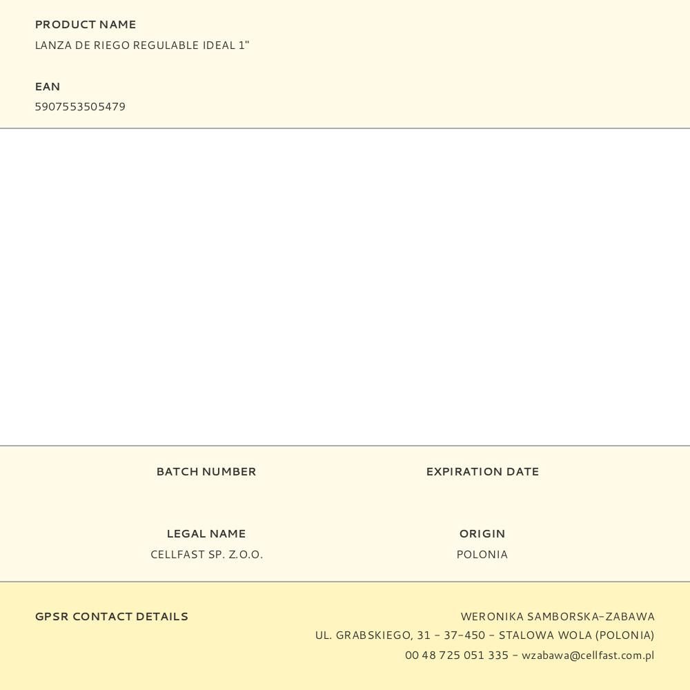 LANZA DE RIEGO REGULABLE CELLPRO 6 bar, 2 FUNCIONES gallery 3