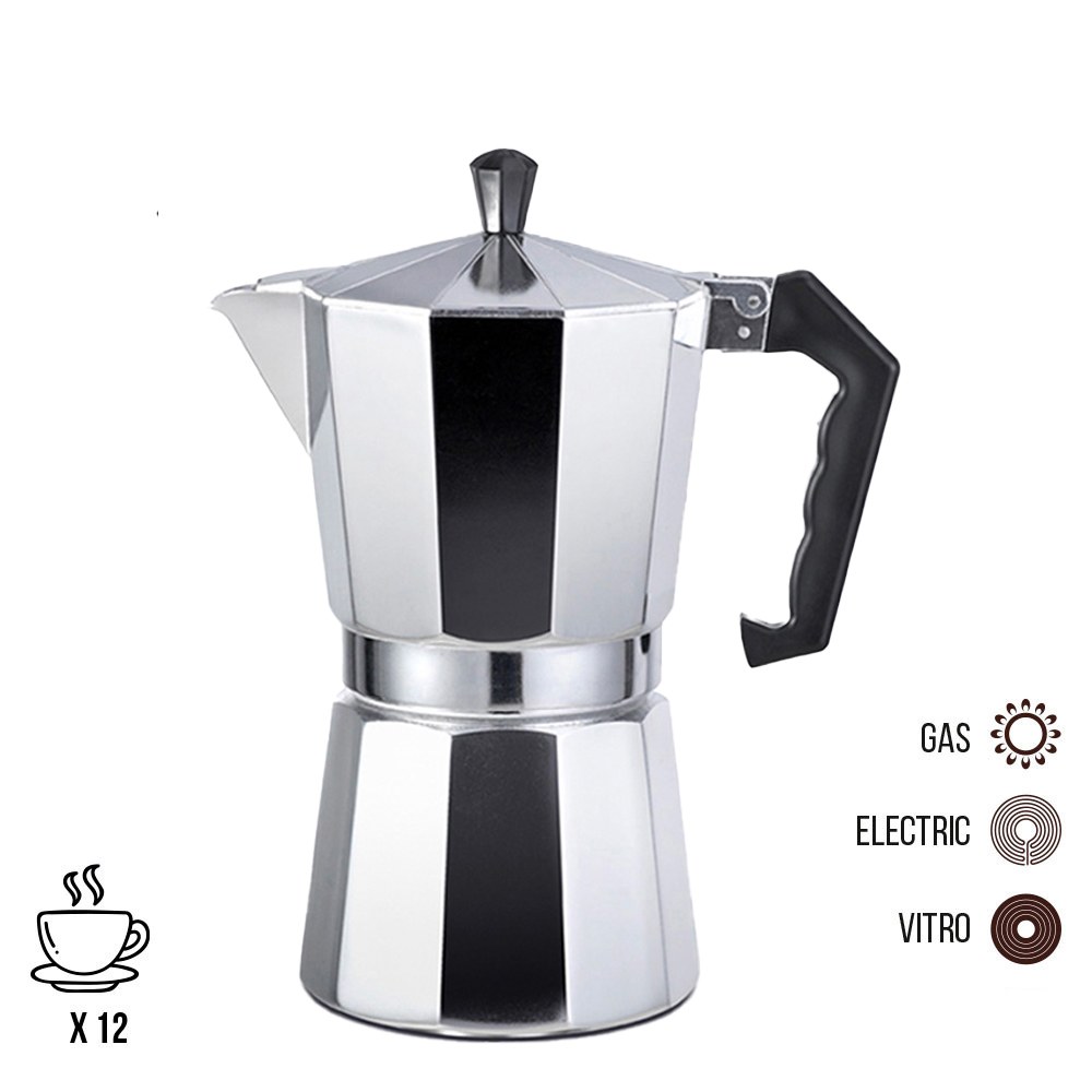 CAFETERA DE ALUMINIO 12 TAZAS