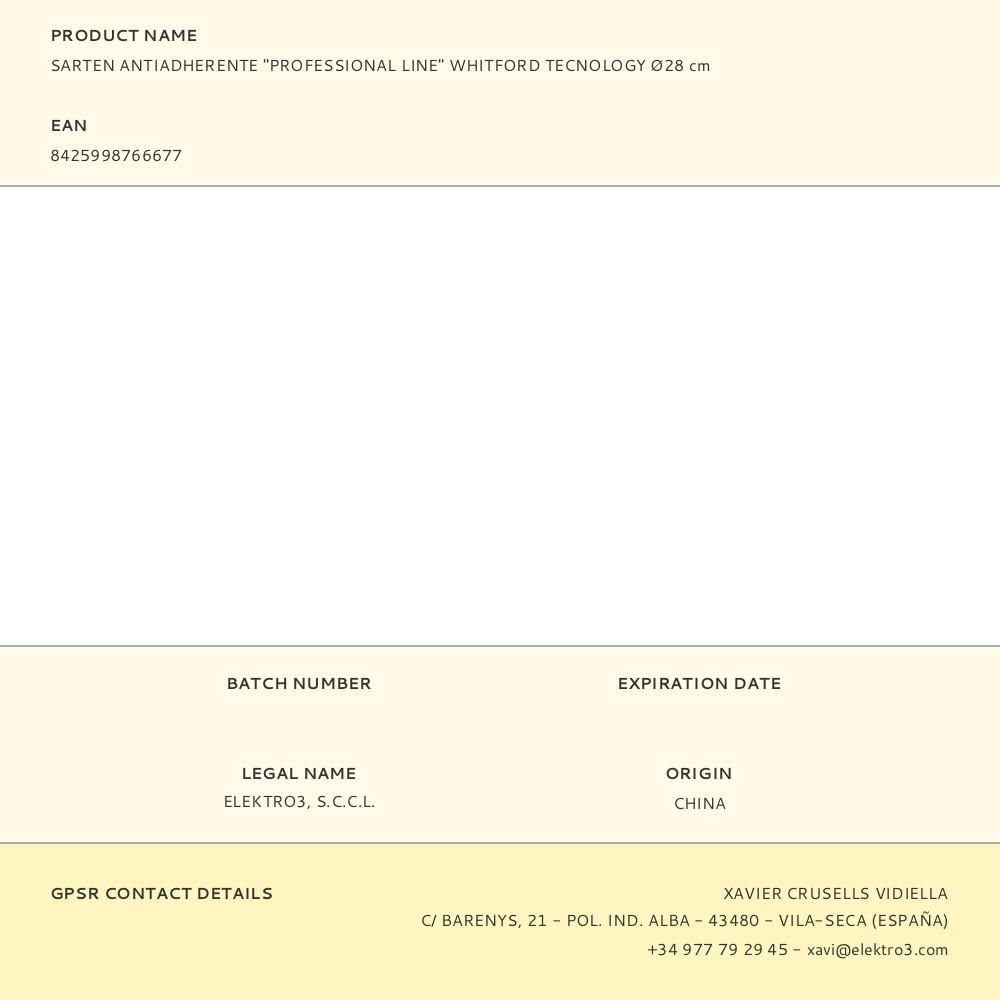 SARTÉN ANTIADHERENTE "PROFESSIONAL LINE" WHITFORD TECNOLOGY Ø28 cm gallery 1