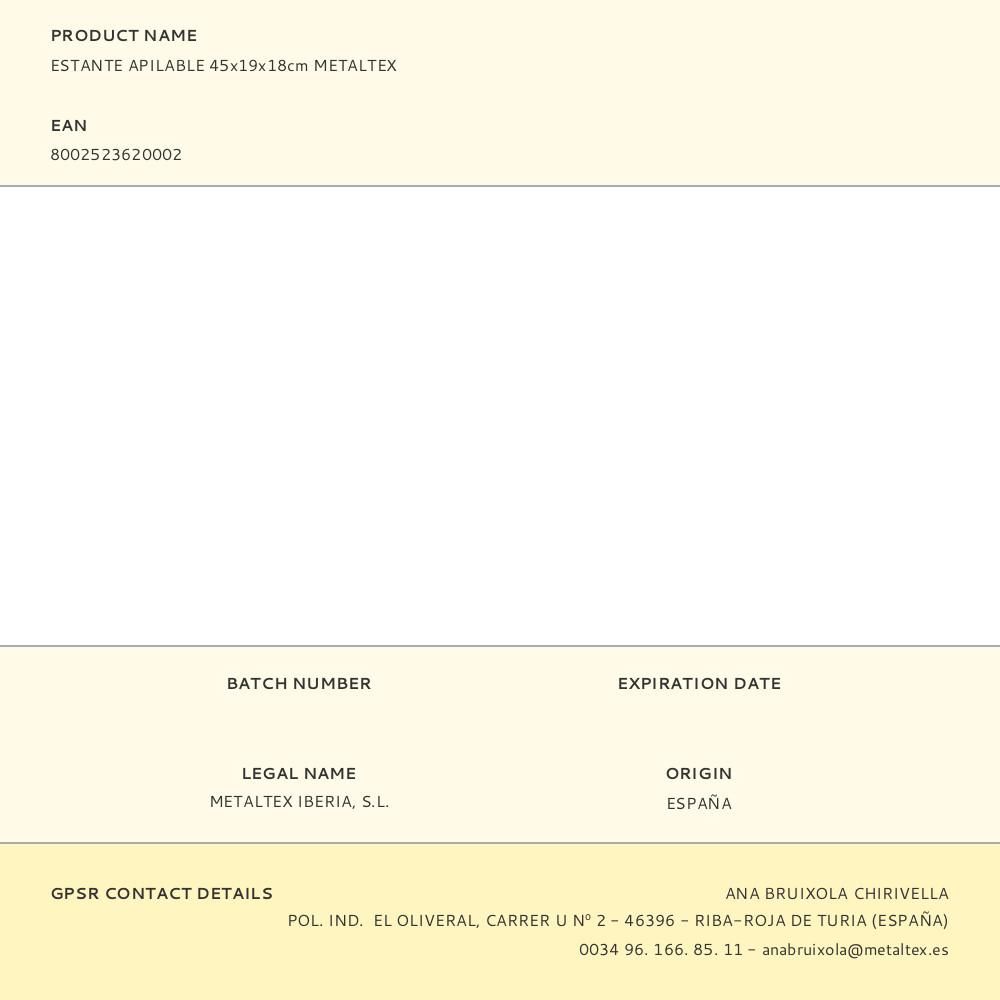 ESTANTE APILABLE 45 x 19 x 18 cm gallery 3