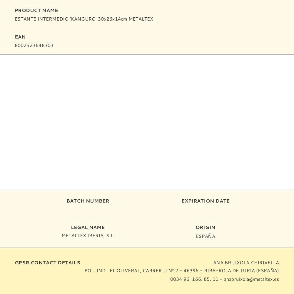 ESTANTE INTERMEDIO KANGURO 30 x 26 x 14 cm gallery 2