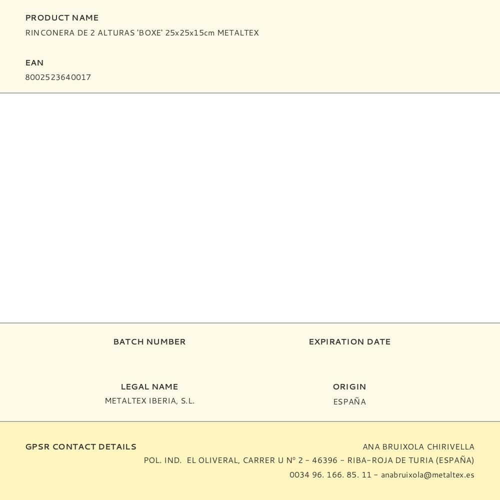 RINCONERA DE 2 ALTURAS BOXE 25 x 25 x 15 cm gallery 3