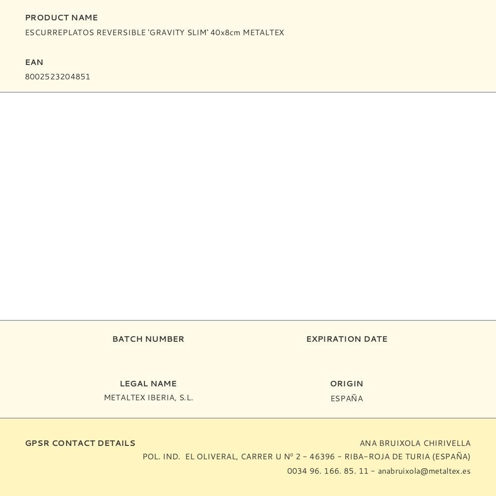 ESCURREPLATOS REVERSIBLE GRAVITY SLIM 40 x 8 cm gallery 4