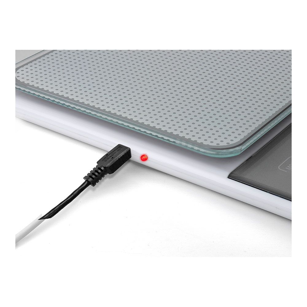 BÁSCULA ELECTRONICA DE COCINA, MÁXIMO 5kg. BLANCA CON BATERÍA RECARGABLE gallery 1