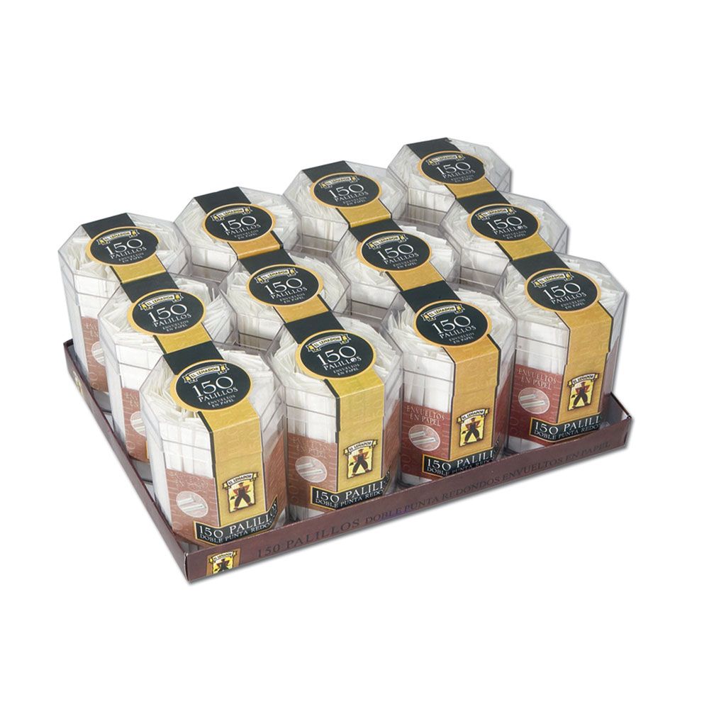 PALILLOS REDONDOS EL LEÑADOR CUBILETE DE PLÁSTICO CON 150 uds, EXPOSITOR 12 uds gallery 0