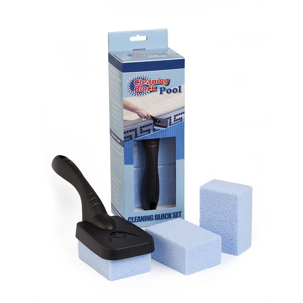 CLEANING BLOCK PISCINA CON MANGO Y SOLAPA INDIVIDUAL 3 uds