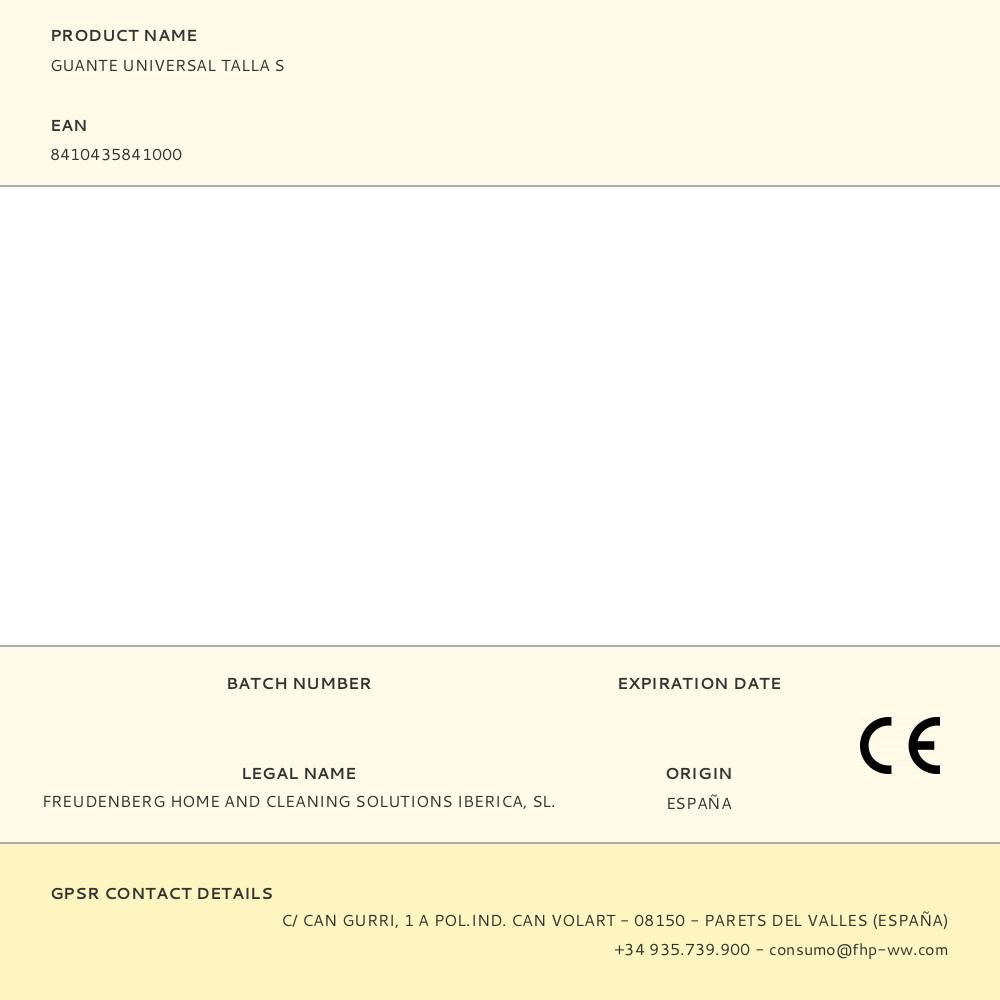 GUANTE UNIVERSAL TALLA S gallery 0