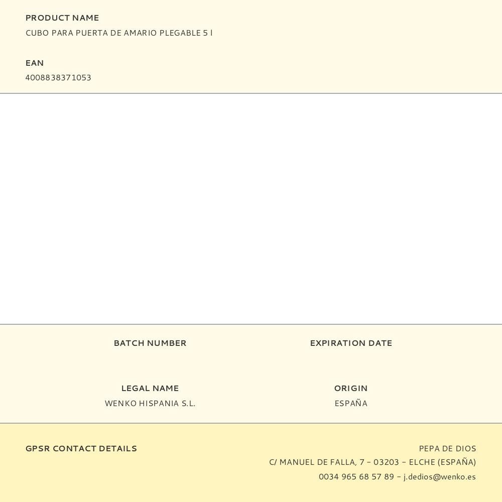 CUBO PARA PUERTA DE AMARIO PLEGABLE 5 l gallery 5