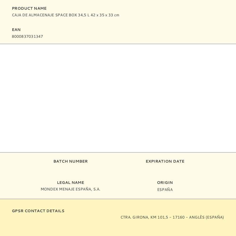 CAJA DE ALMACENAJE SPACE BOX 34,5 L 42 x 35 x 33 cm gallery 0