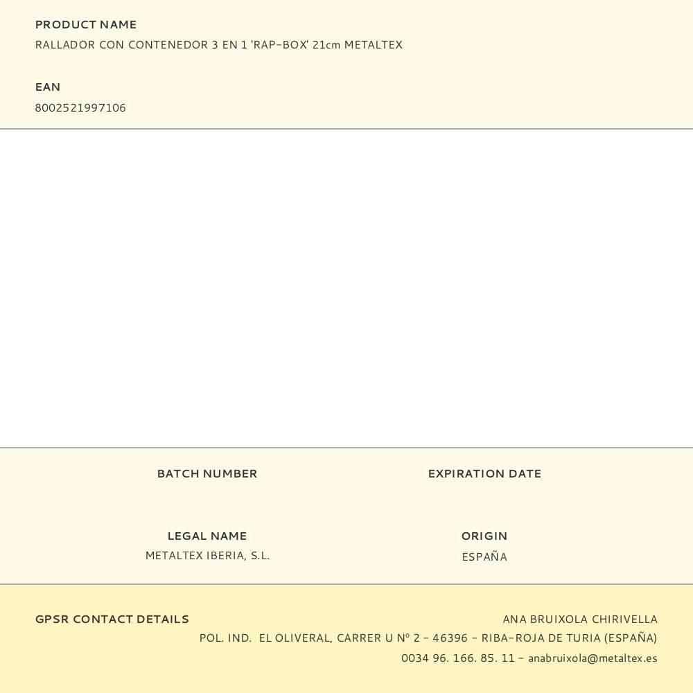 RALLADOR CON CONTENEDOR 3 EN 1 RAP-BOX 21 cm gallery 4