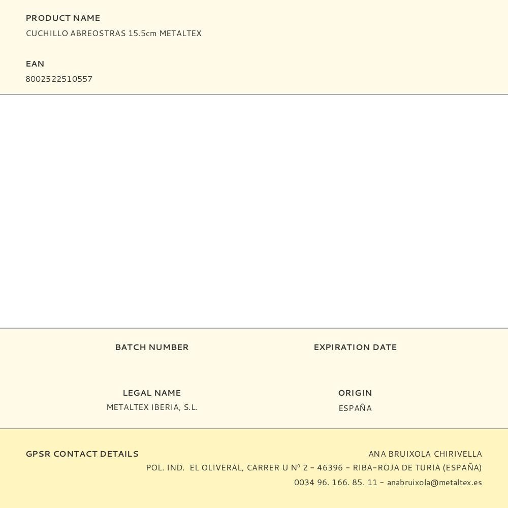 CUCHILLO ABRE-OSTRAS 15,5 cm gallery 2