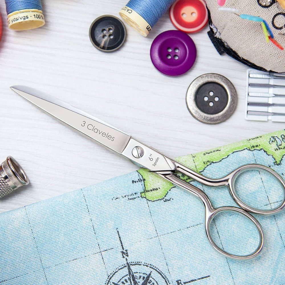 TIJERA COSTURA CASTELLANA 6" B 3 CLAVELES gallery 1