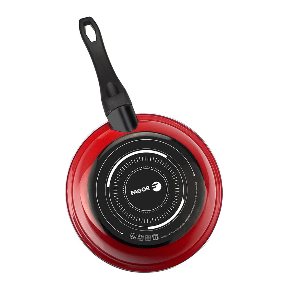 SARTÉN DE ACERO AISI 430 OPTIMAX ROJA Ø30 cm gallery 0