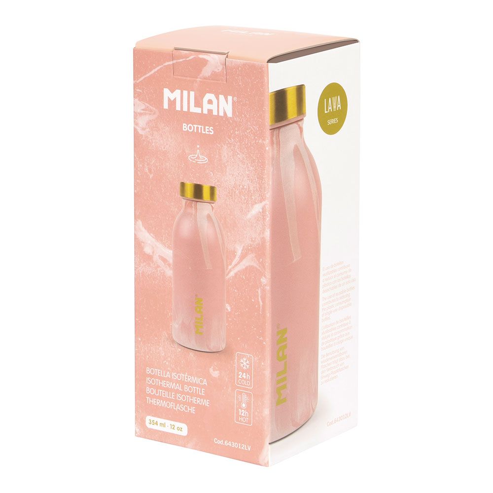BOTELLA ISOTÉRMICA DE ACERO INOXIDABLE SERIE LAVA ROSA 354 ml gallery 0