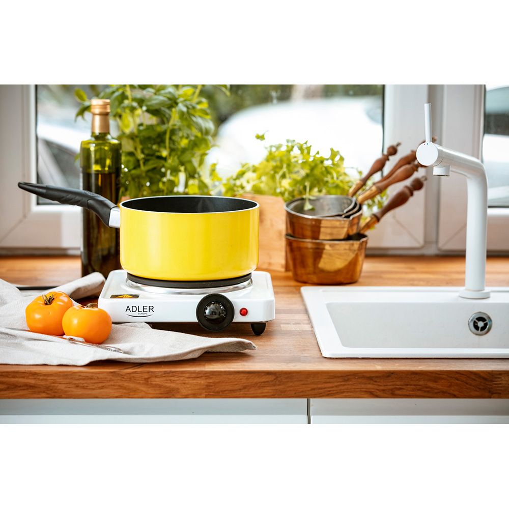 COCINA ELÉCTRICA UN QUEMADOR 1500 W BLANCA, 25 x 28 x 7 cm gallery 3