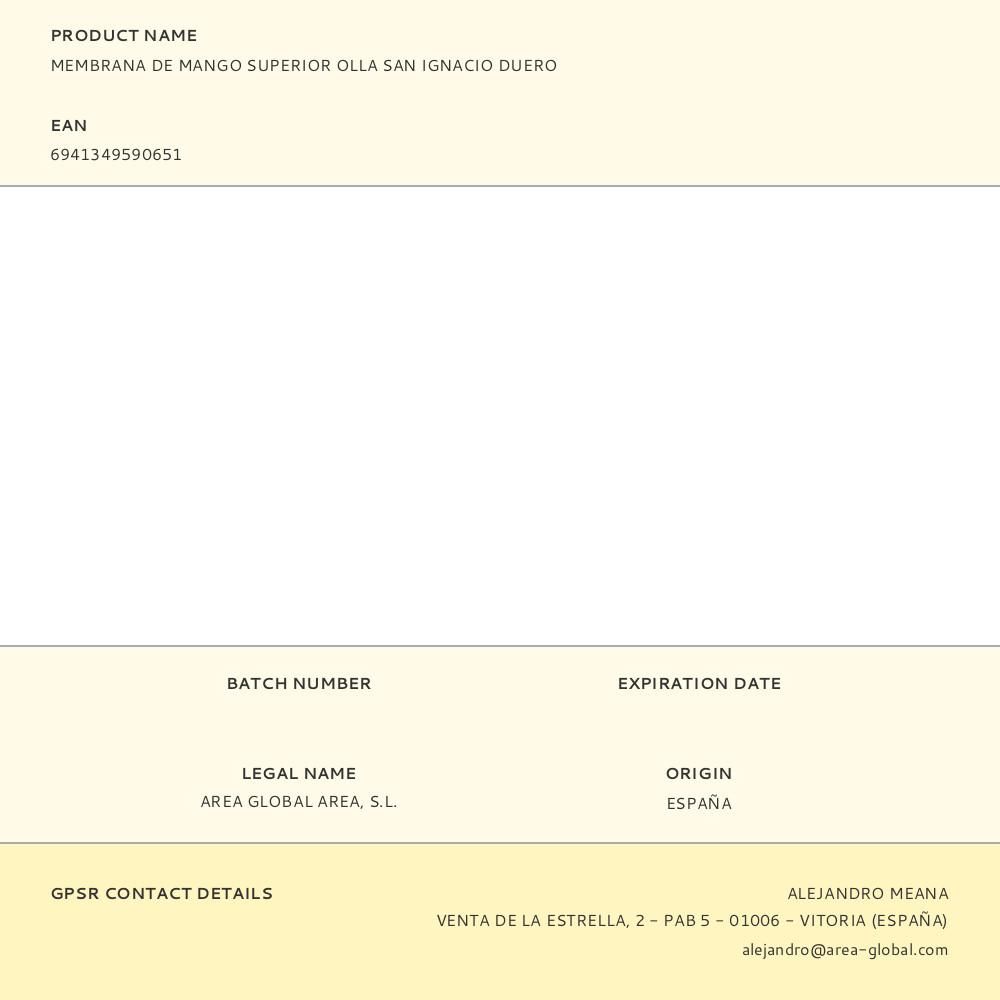 MEMBRANA DE MANGO SUPERIOR OLLA SAN IGNACIO DUERO gallery 0