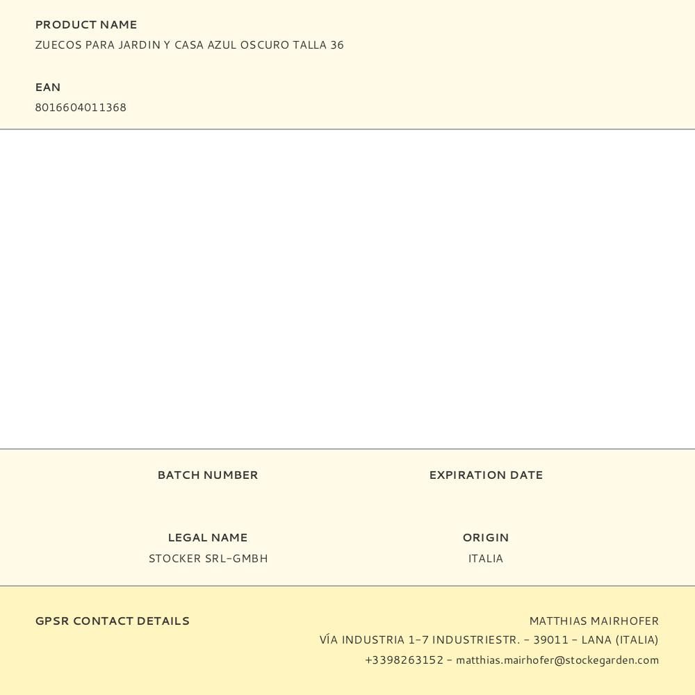 ZUECOS PARA JARDIN Y CASA AZUL OSCURO TALLA 36 gallery 0