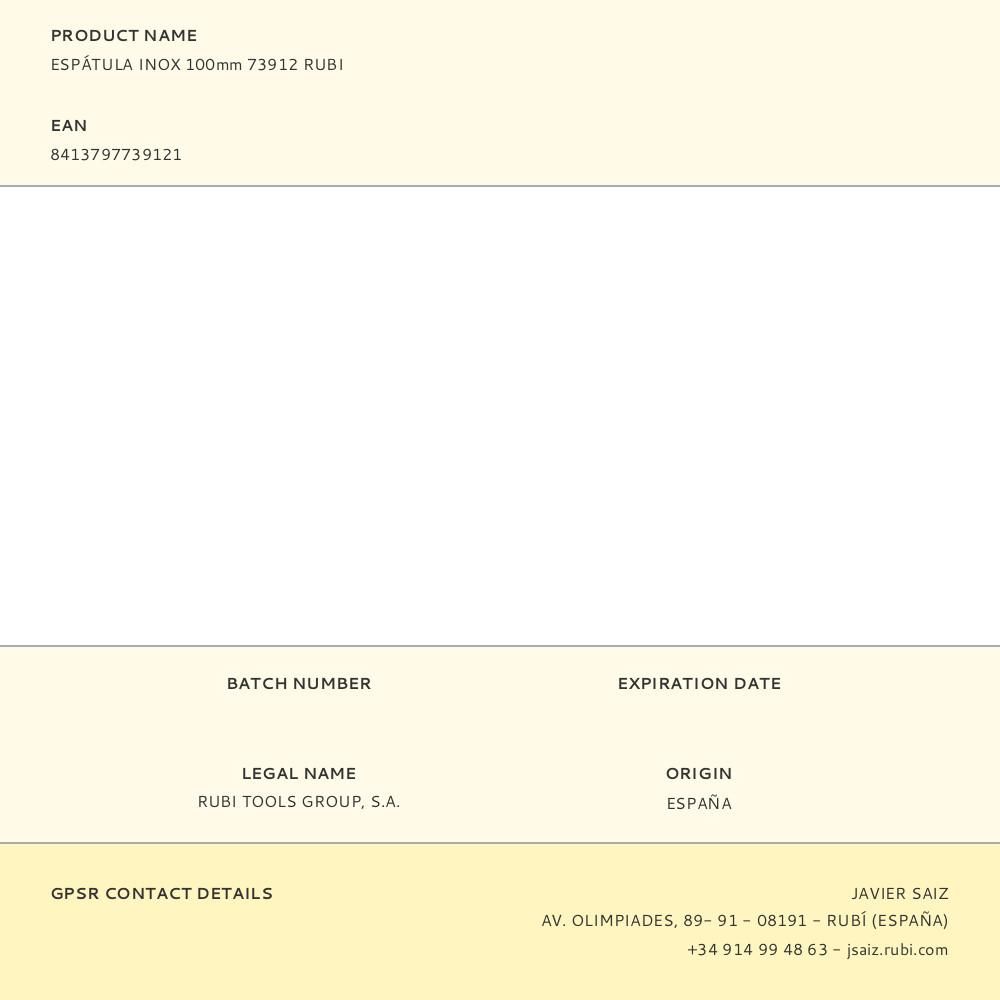 ESPÁTULA INOX 100 mm 73912 gallery 1