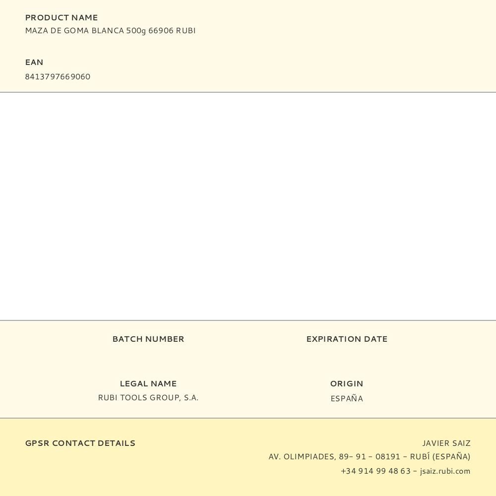 MAZA DE GOMA BLANCA 500 g gallery 2