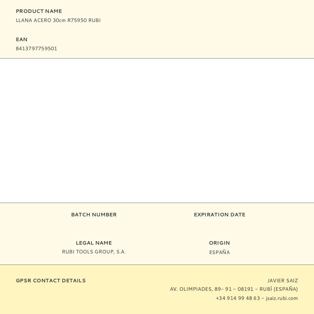 LLANA ACERO 30cm R75950 RUBI gallery 0