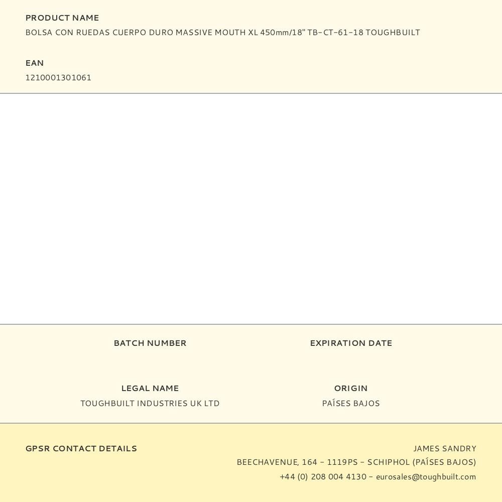 BOLSA DE HERRAMIENTAS CON RUEDAS MASSIVE MOUTH XL 450 mm / 18 pulg gallery 1