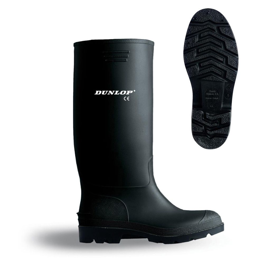 BOTA DE AGUA PVC CAÑA ALTA NEGRA TALLA 40
